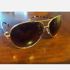 Elle aviator sunglasses Tortoise Brown Gradient Gold Frame